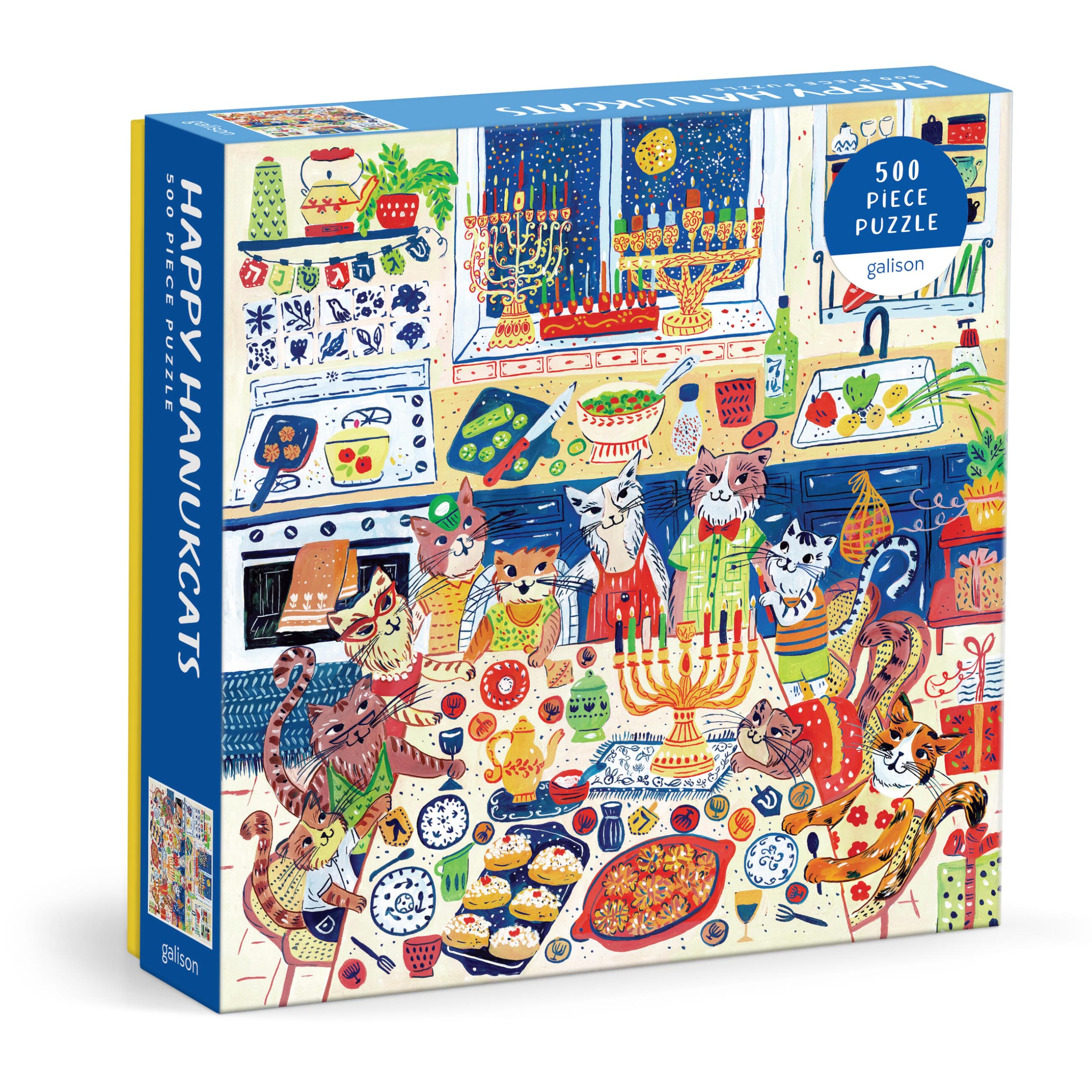 Happy Hanukcats 500Pc Puzzle