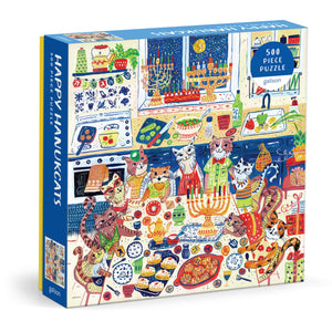 Happy Hanukcats 500Pc Puzzle