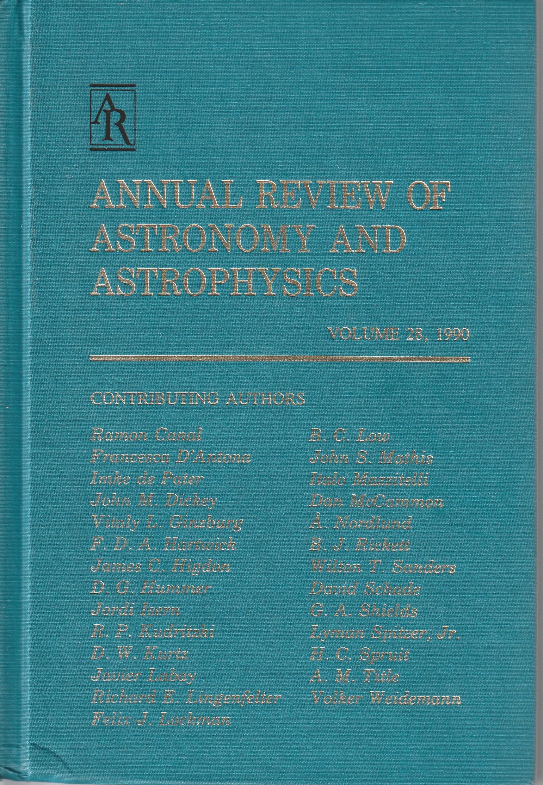 Annual Review of Astronomy and Astrophysics: 1990 (Annual Review of Astronomy & Astrophysics),Used