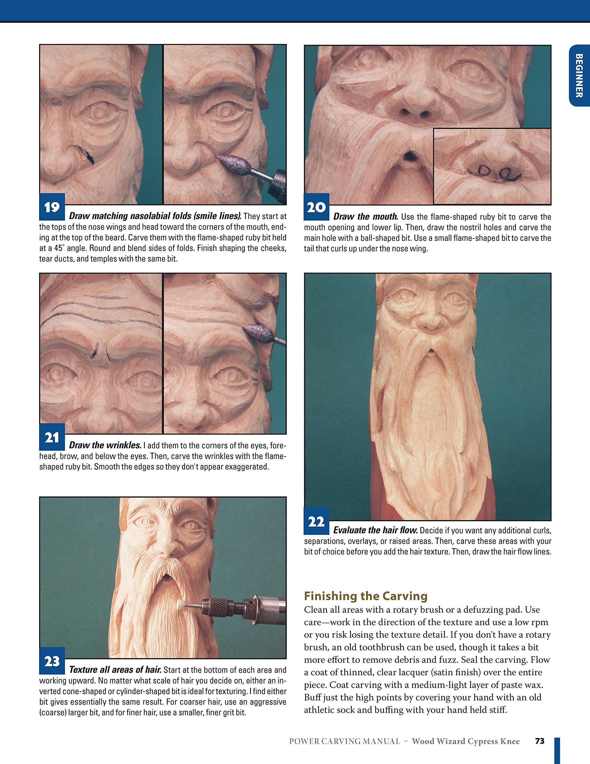Power Carving Manual, Second Edition: Tools, Techniques, and 22 AllTime Favorite Projects (Fox Chapel Publishing) StepbyStep ,Used
