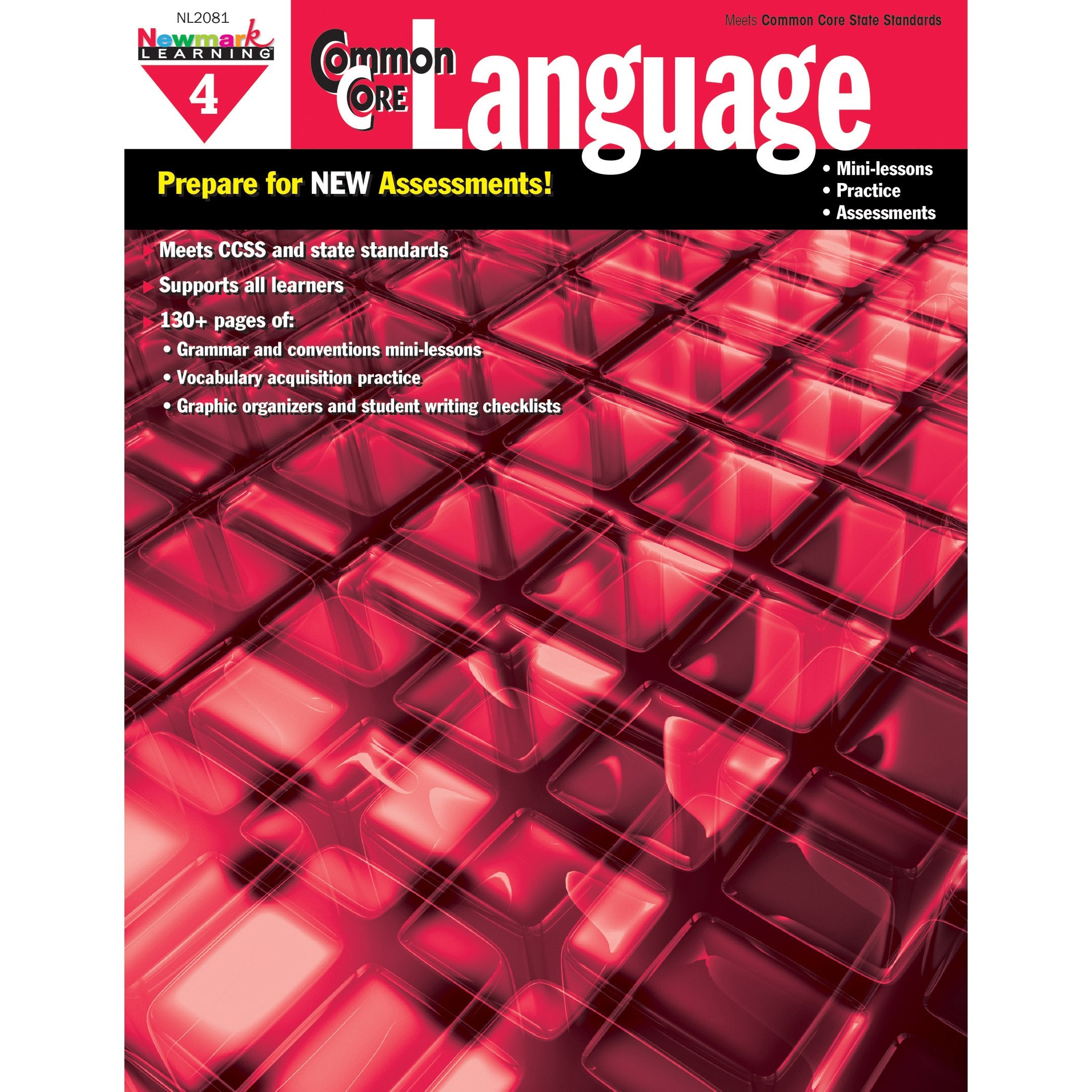 Newmark Learning Grade 4 Common Core Practice Language Book,Used