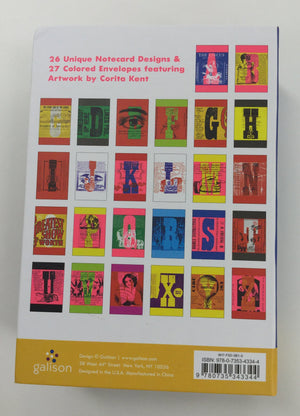 Corita Kent Circus Alphabet Design Boxed Notecards,Used