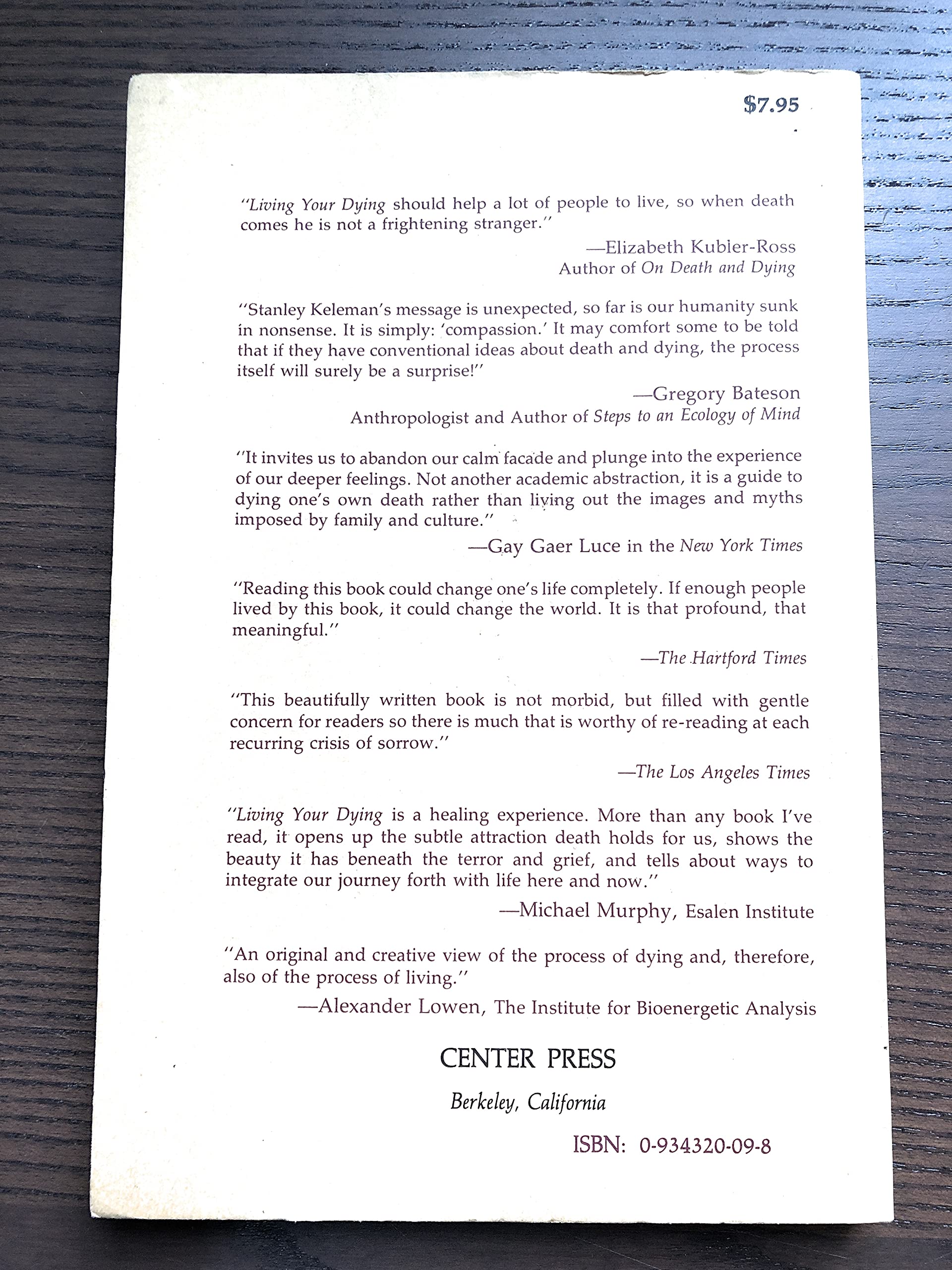 Living Your Dying,New