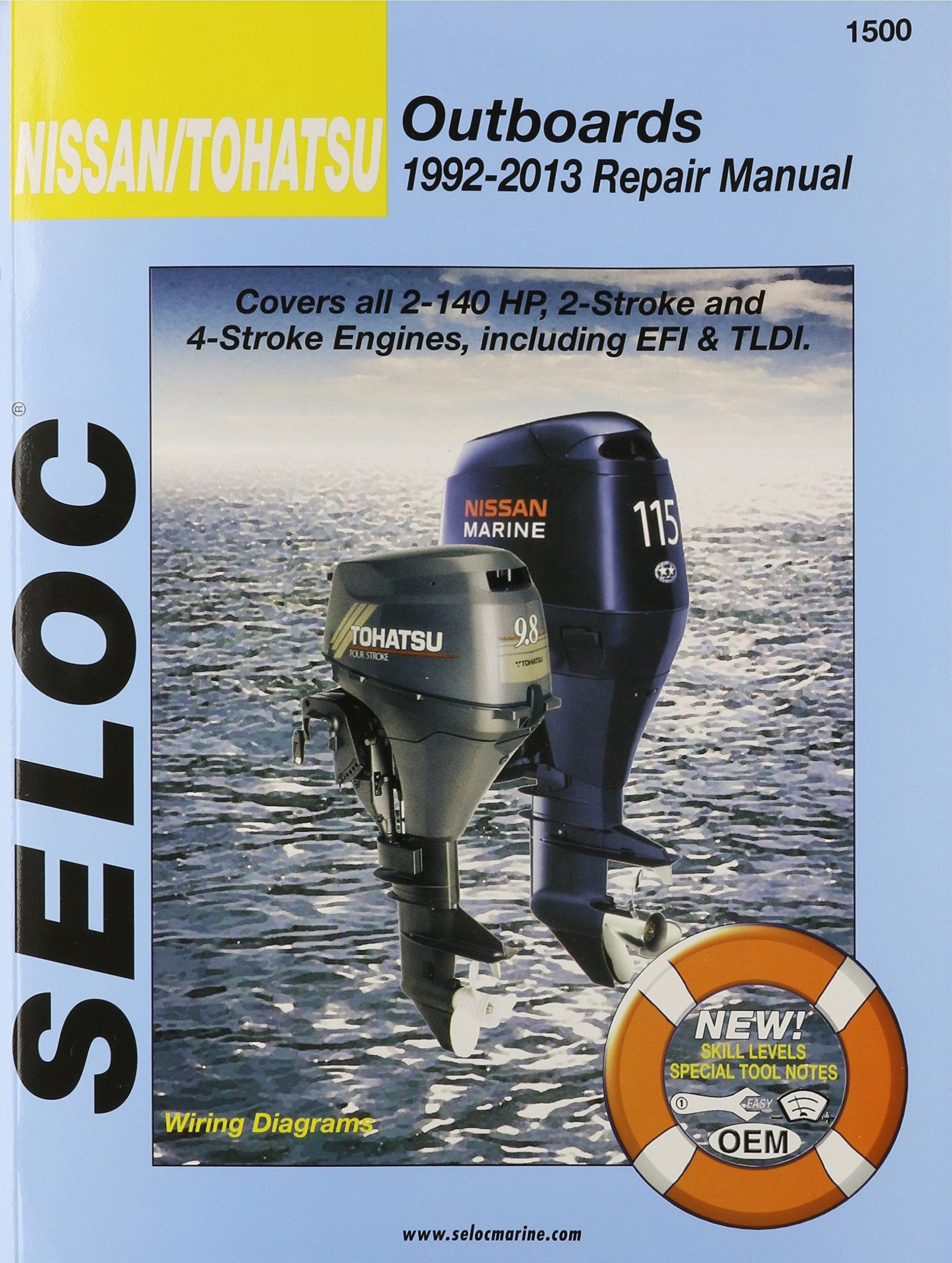 Nissan/Tohatsu Outboards 199213 Repair Manual: All 2Stroke & 4Stroke Models,Used