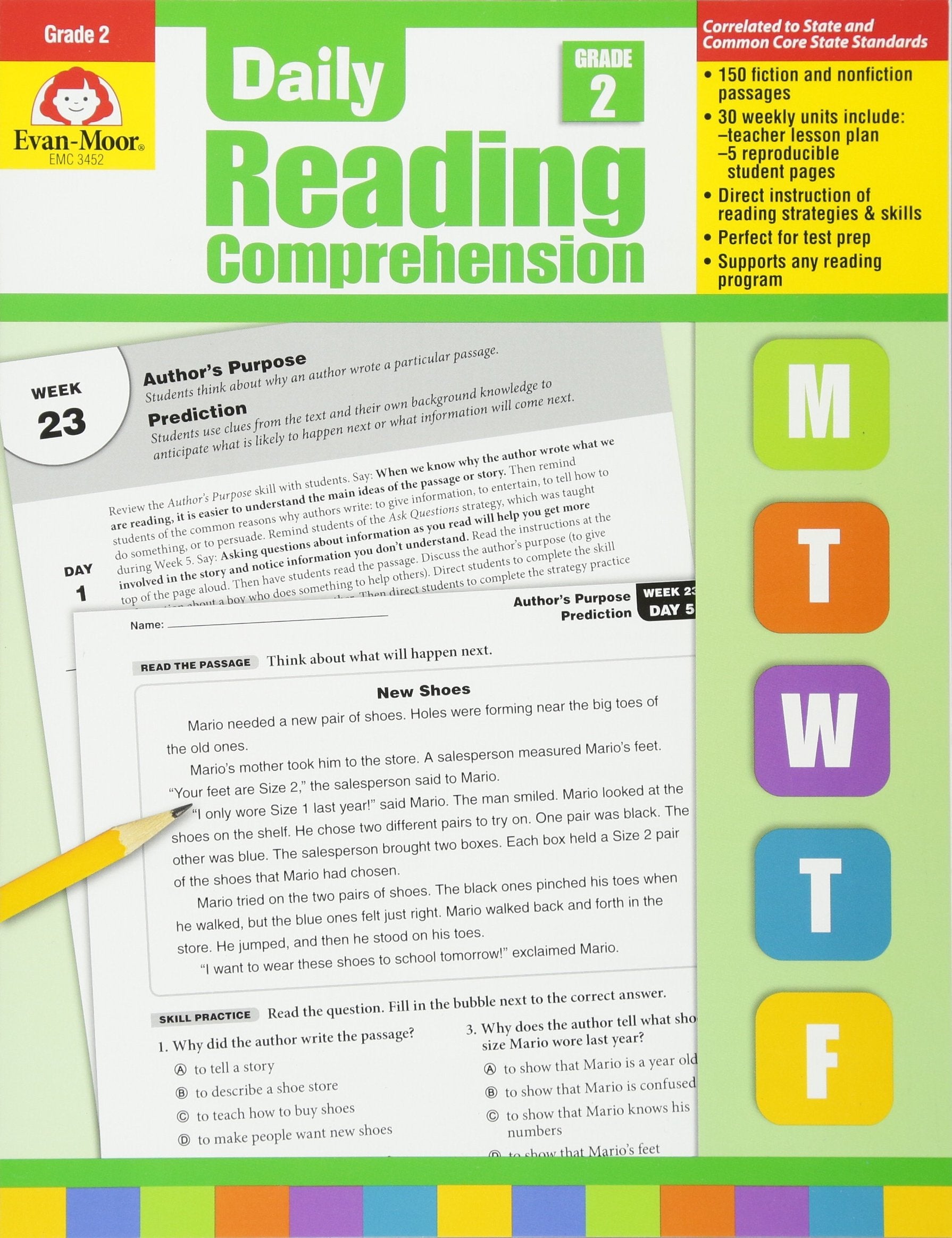 Daily Reading Comprenesion, Grade 2 (Daily Reading Comprehension),Used