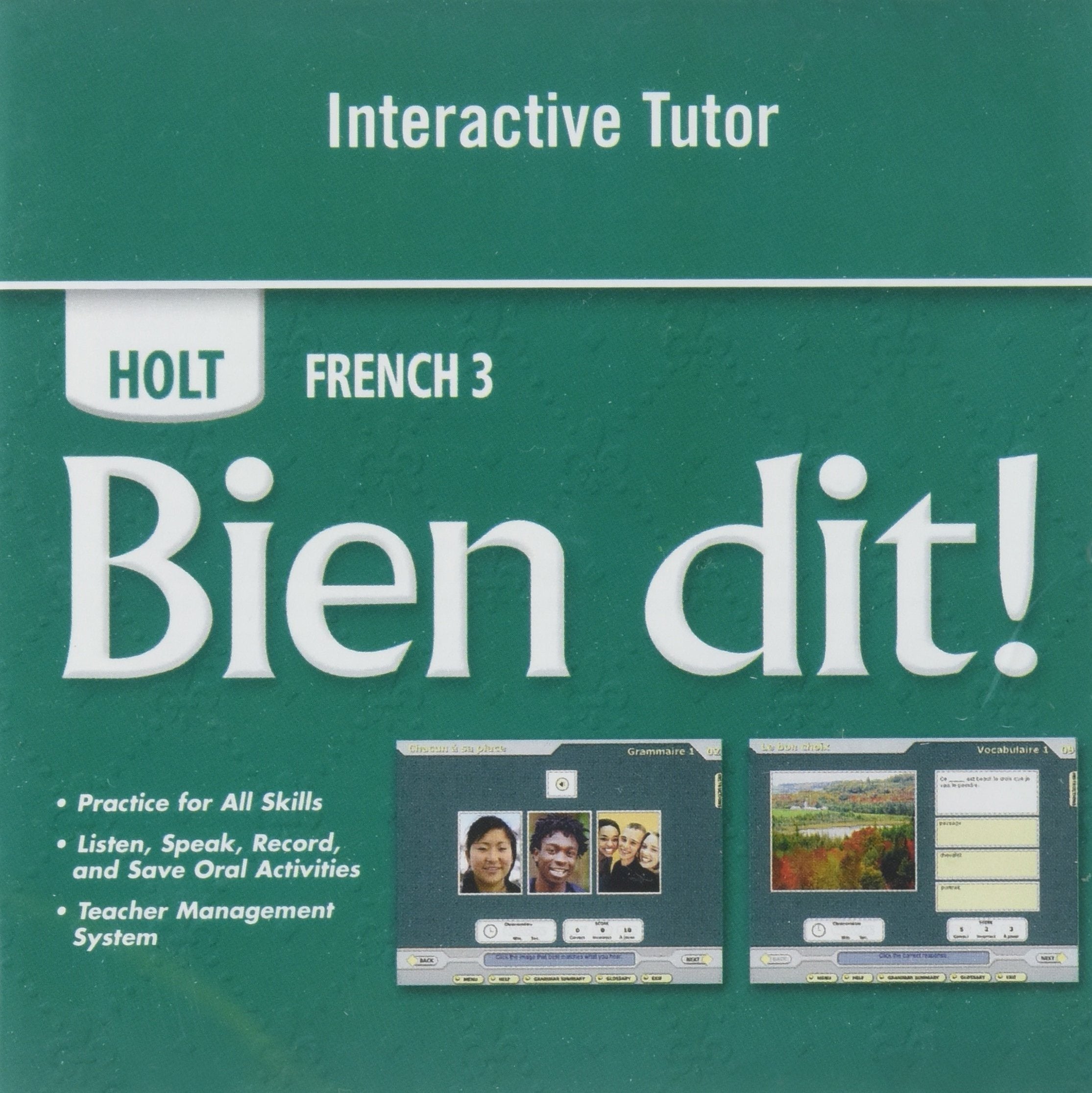 Bien Dit Level 3, Grade 11 Interactive Tutor: Holt Bien Dit!-new