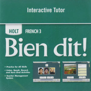 Bien Dit Level 3, Grade 11 Interactive Tutor: Holt Bien Dit!-new