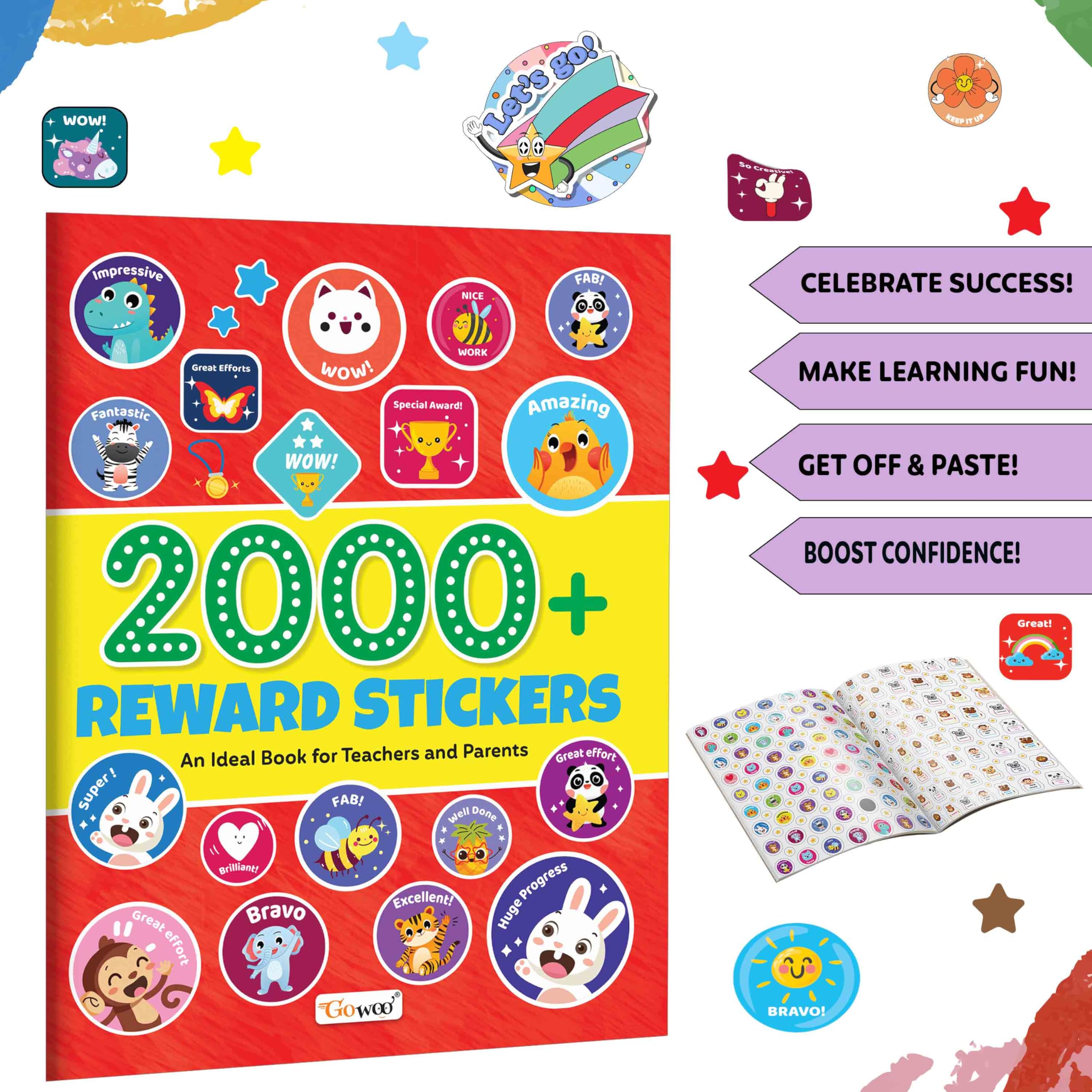 2000+ Reward Stickers : Fun Sticker Book, Rewarding Sticker Book For Parents And Teachers, More Than 2,000 Stickers To Uplift ChildrenS Spirits