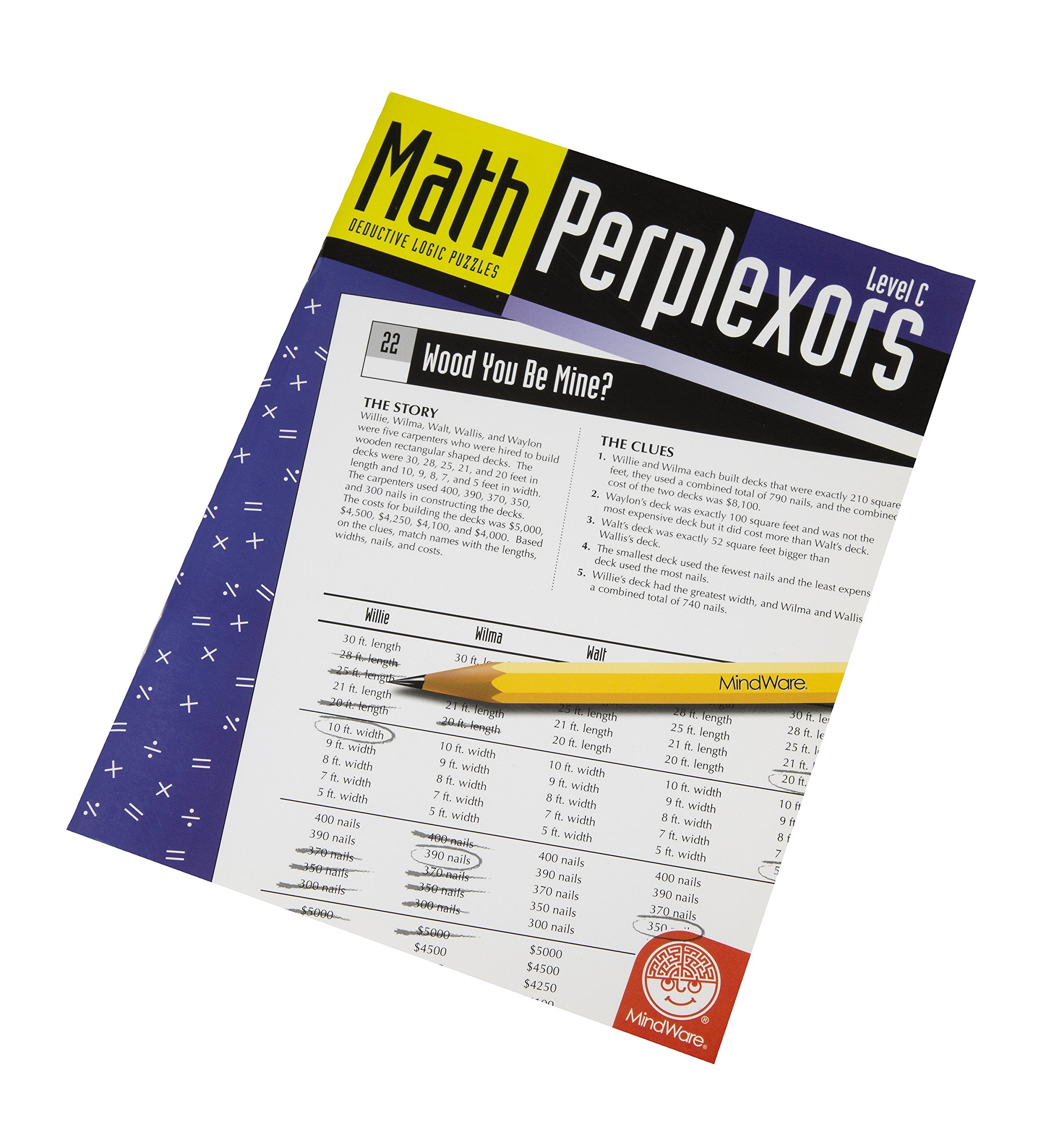 Math Perplexors: Deductive Logic Puzzles, Level C, Grades 56,Used
