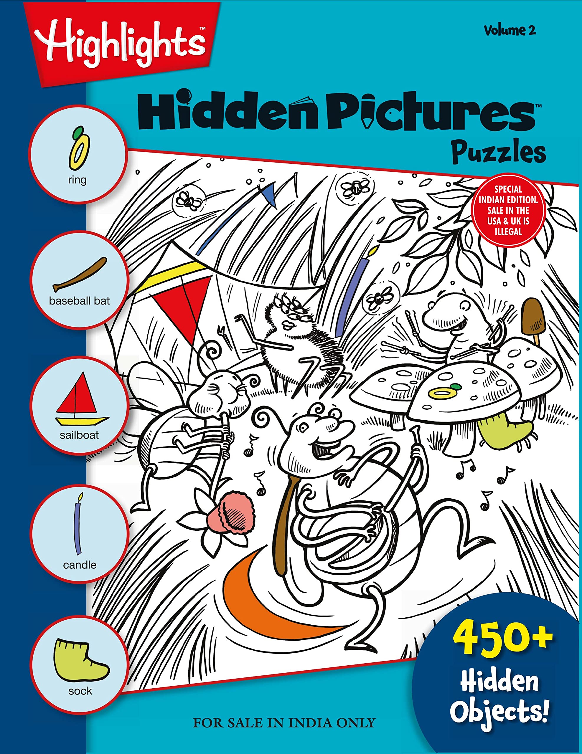 Hidden Pictures Puzzles: 450 Hidden Objects, Above 5 Years Ages Kids, Highlights Animal Characters, Activity Children Book - (Volume 2 Of 5) (English)