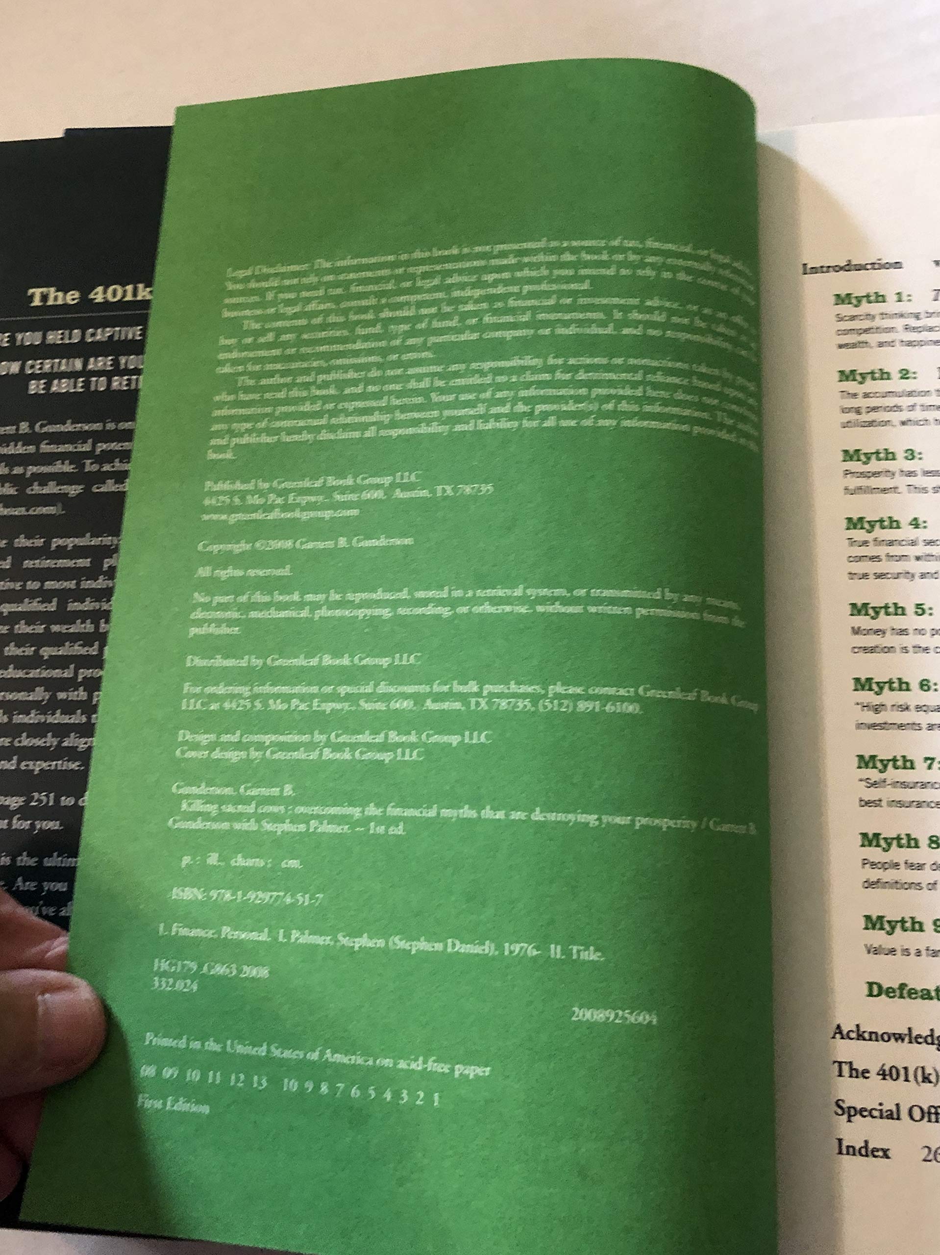 Killing Sacred Cows: Overcoming The Financial Myths That Are Destroying Your Prosperity