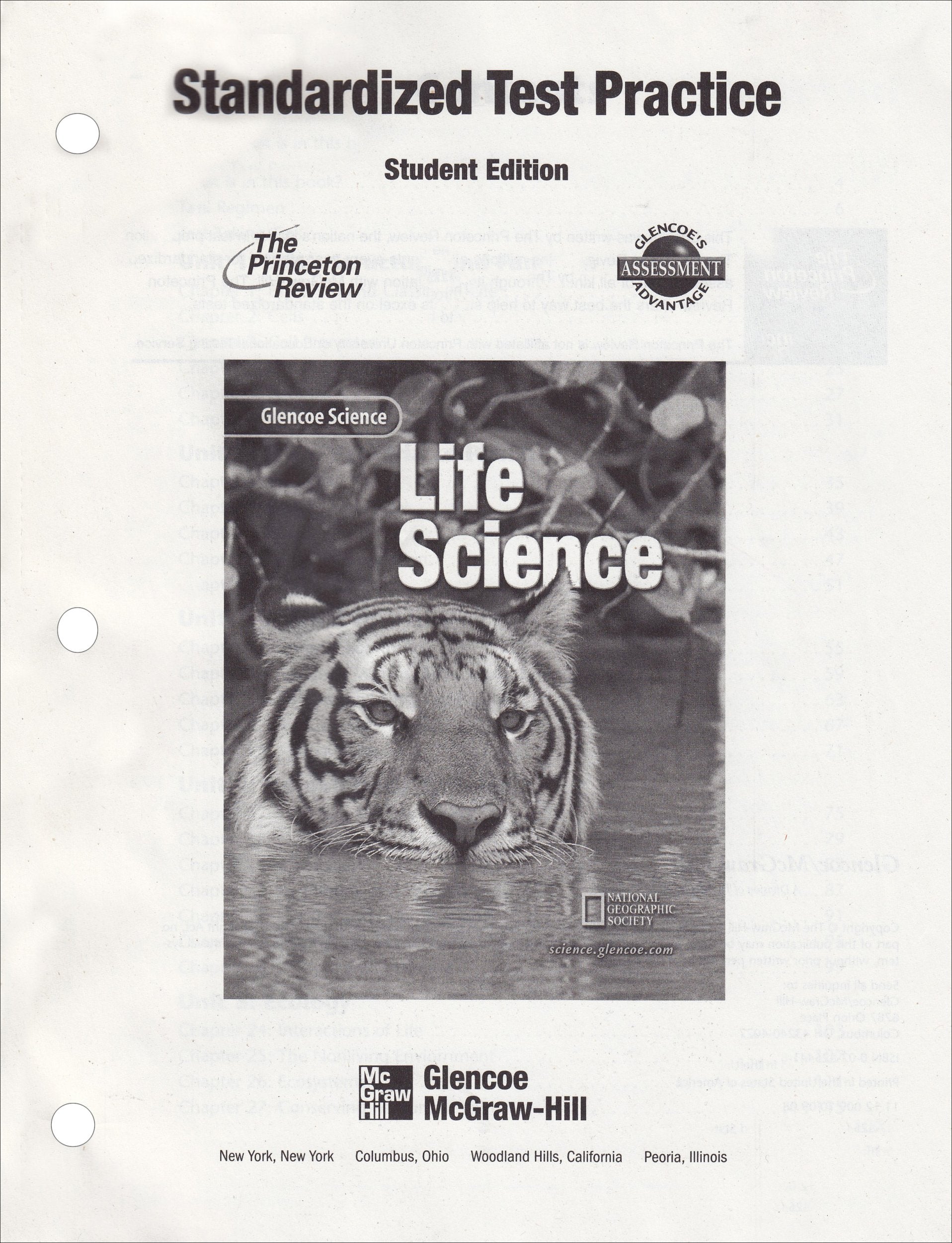 Glencoe Science: Life Science, Standardized Test Practice, Student Edition,New