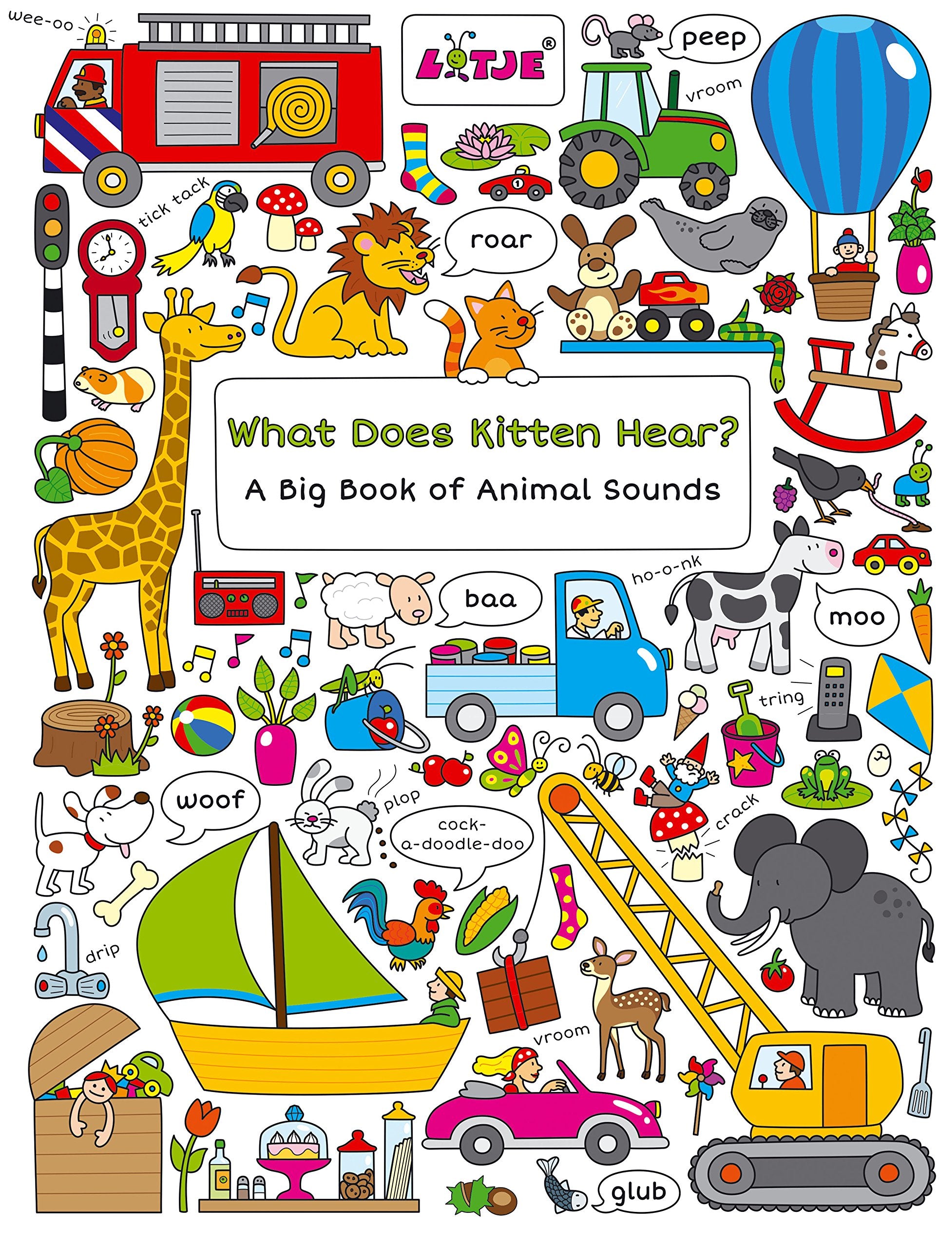 What Does Kitten Hear?: A Big Book Of Animal Sounds (Lotje Everywhere)