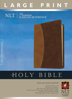 Holy Bible Slimline Reference NLT Large Print,Used