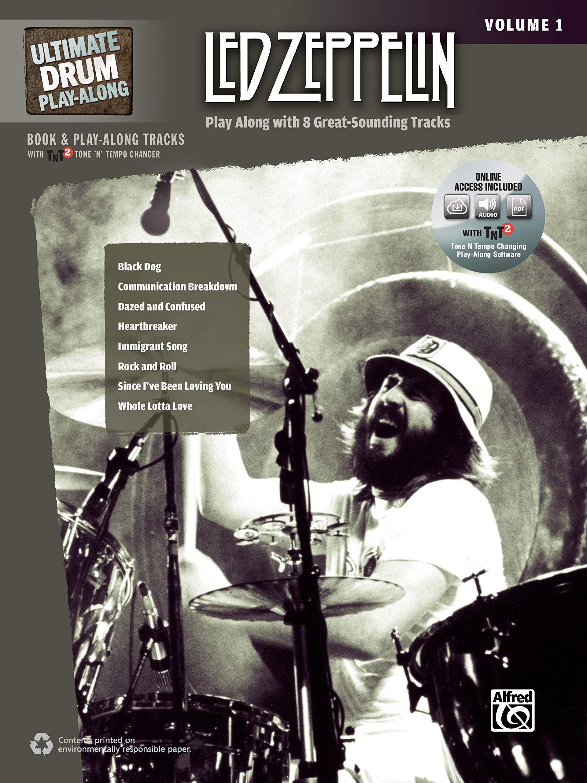 Ultimate Drum PlayAlong Led Zeppelin, Vol 1: Play Along with 8 GreatSounding Tracks (Authentic Drum), Book & 1 CD (Ultimate Pl,Used