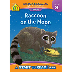 School Zone  Raccoon on the Moon, Start to Read! Book Level 3  Ages 6 to 7, Rhyming, Early Reading, Vocabulary, Simple Sentenc