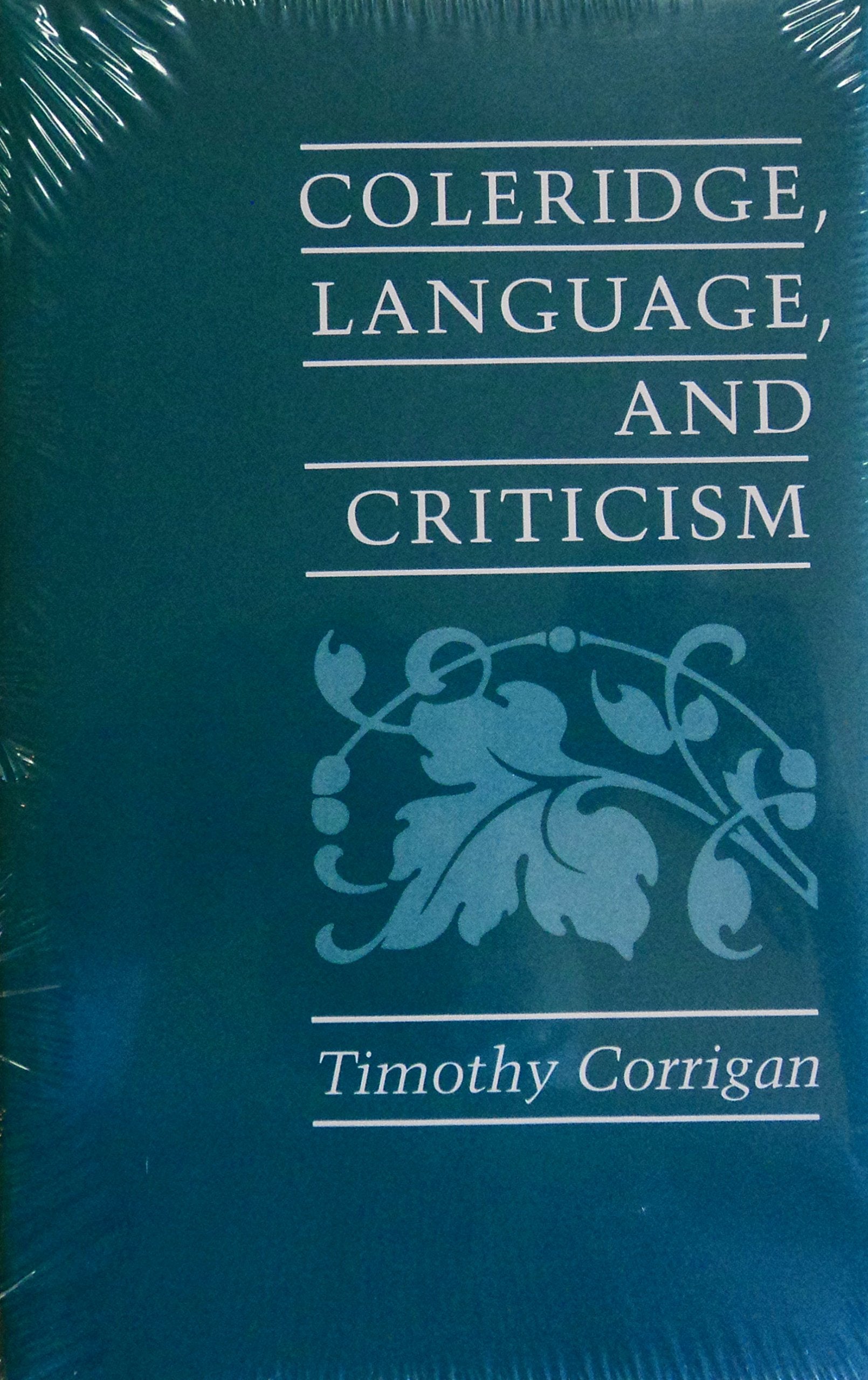 Coleridge, Language, And Criticism,Used