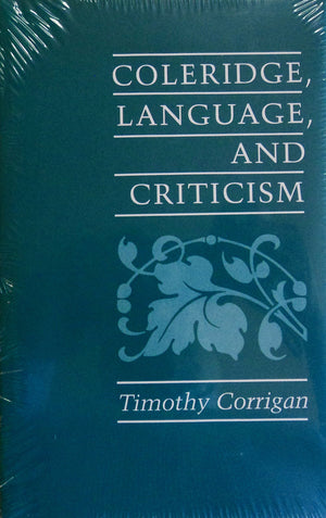 Coleridge, Language, And Criticism,Used