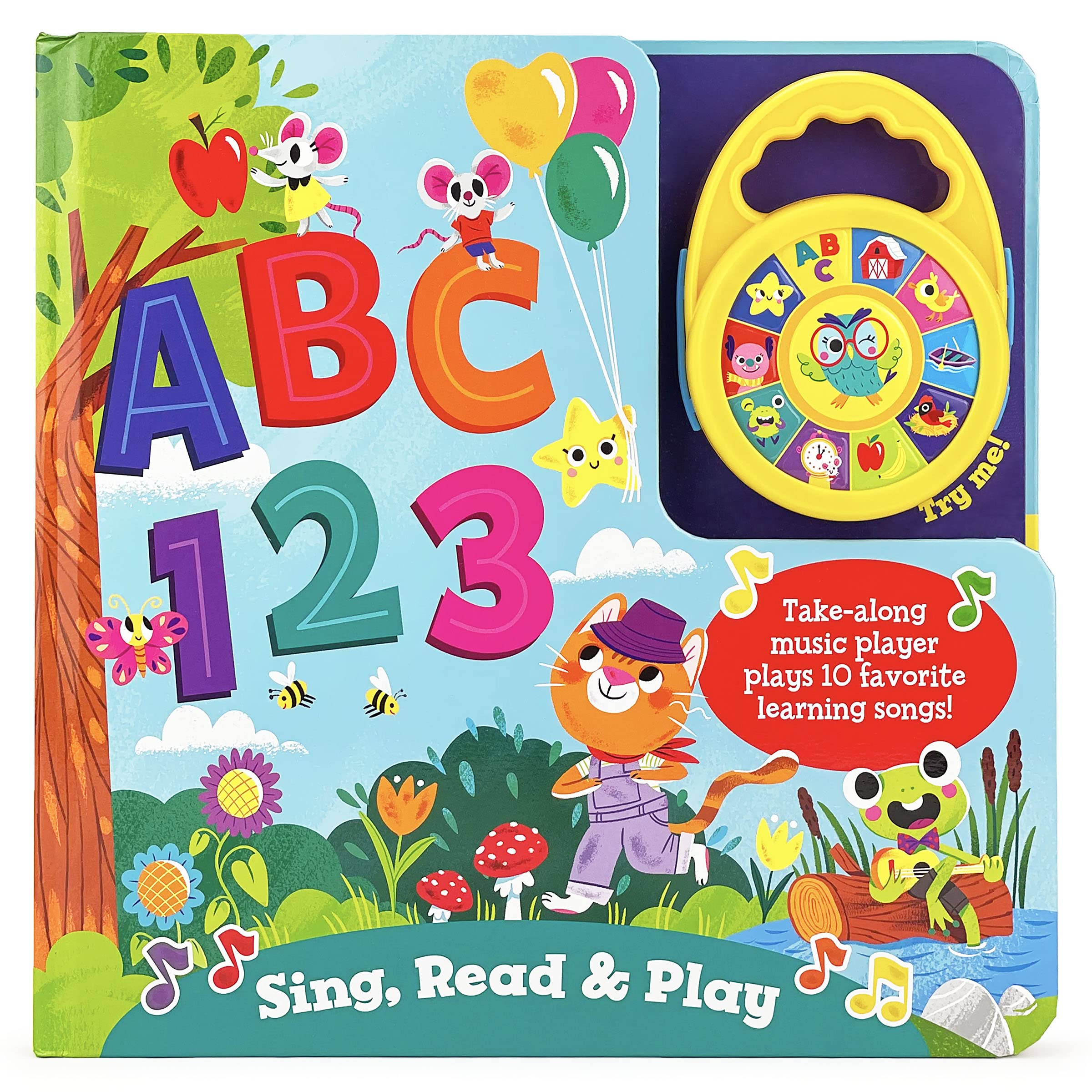 ABC 123 Sing, Read & Play  Children's Deluxe Music Player Toy and Board Book Set, Ages 15,New