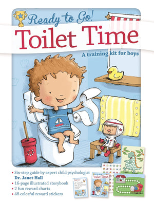 Toilet Time: A Training Kit For Boys: Potty Training For Toddlers In 6 Easy Steps! (Kit With Book And Sticker Charts For Learnin,New