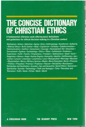 The Concise Dictionary of Christian Ethics,Used