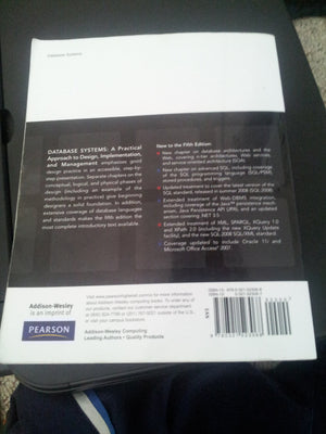 Database Systems: A Practical Approach to Design, Implementation and Management (5th Edition),New