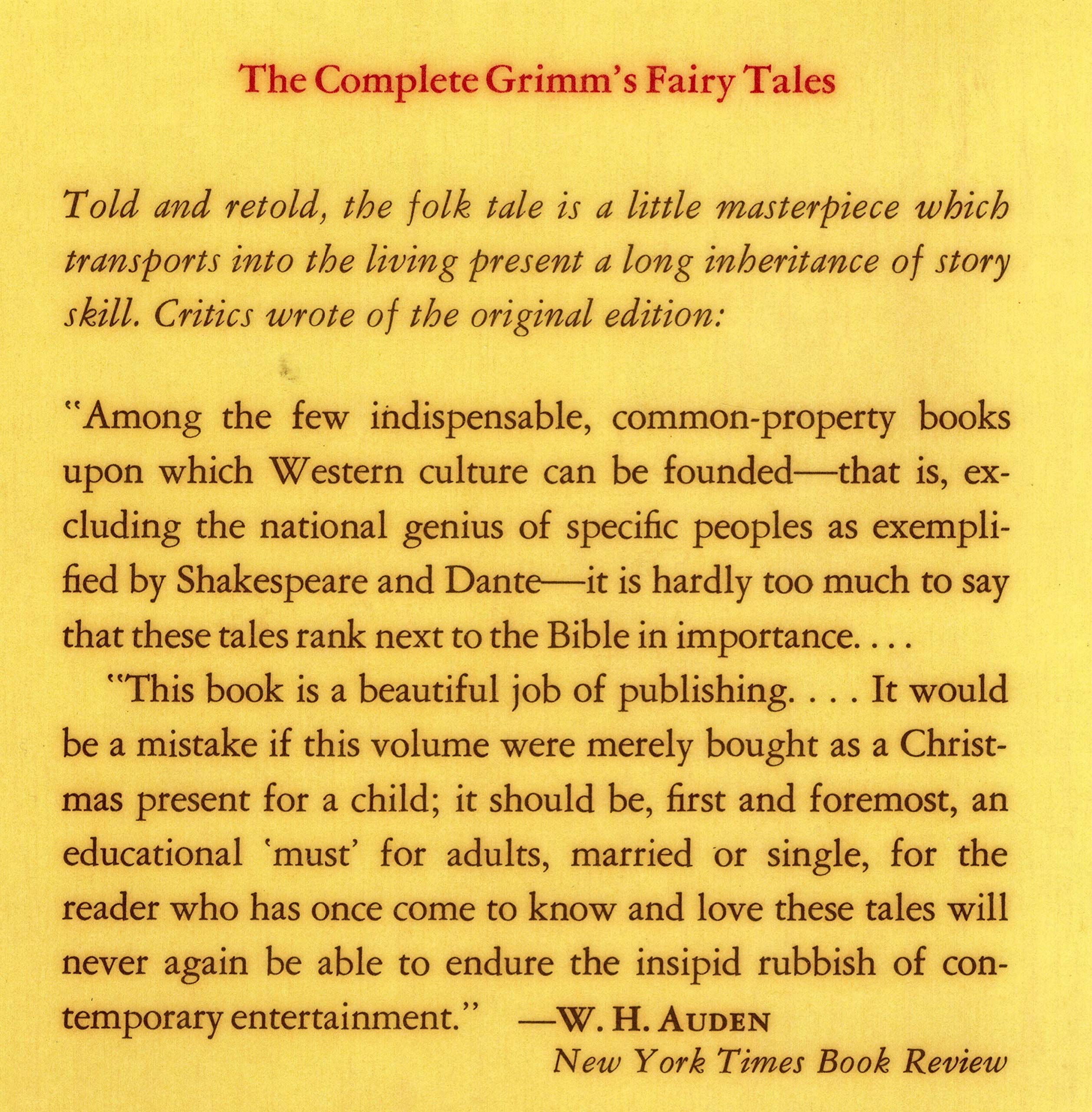 Comp Grimm Fairy Tls-used