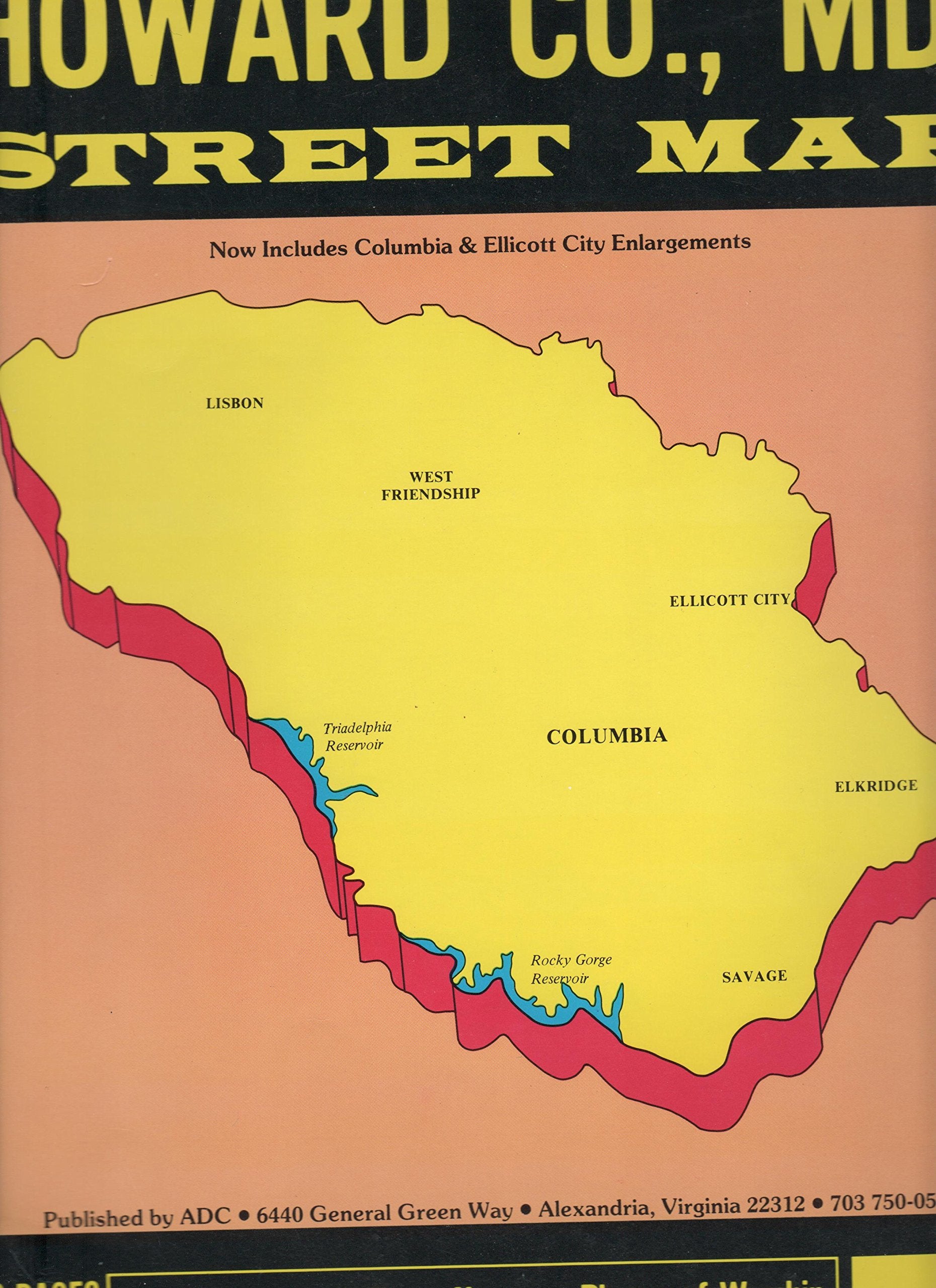 Howard County, Maryland Street Map Book,Used