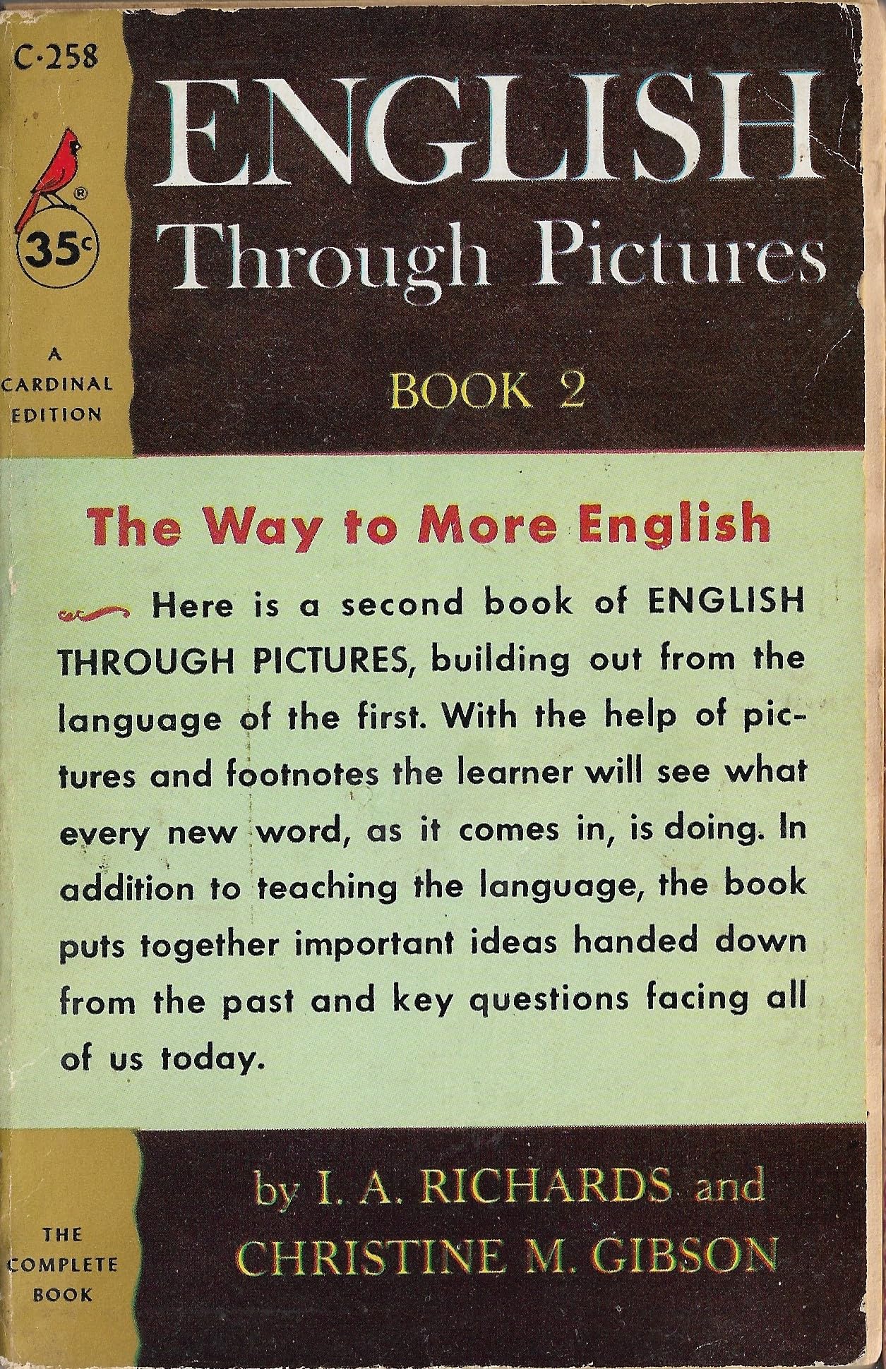 English Through Pictures, Book 2 and A Second Workbook of English (English Throug Pictures),Used