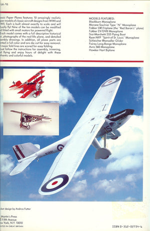 Classic Paper Planes: 10 Classic Airplanes To Build And Fly