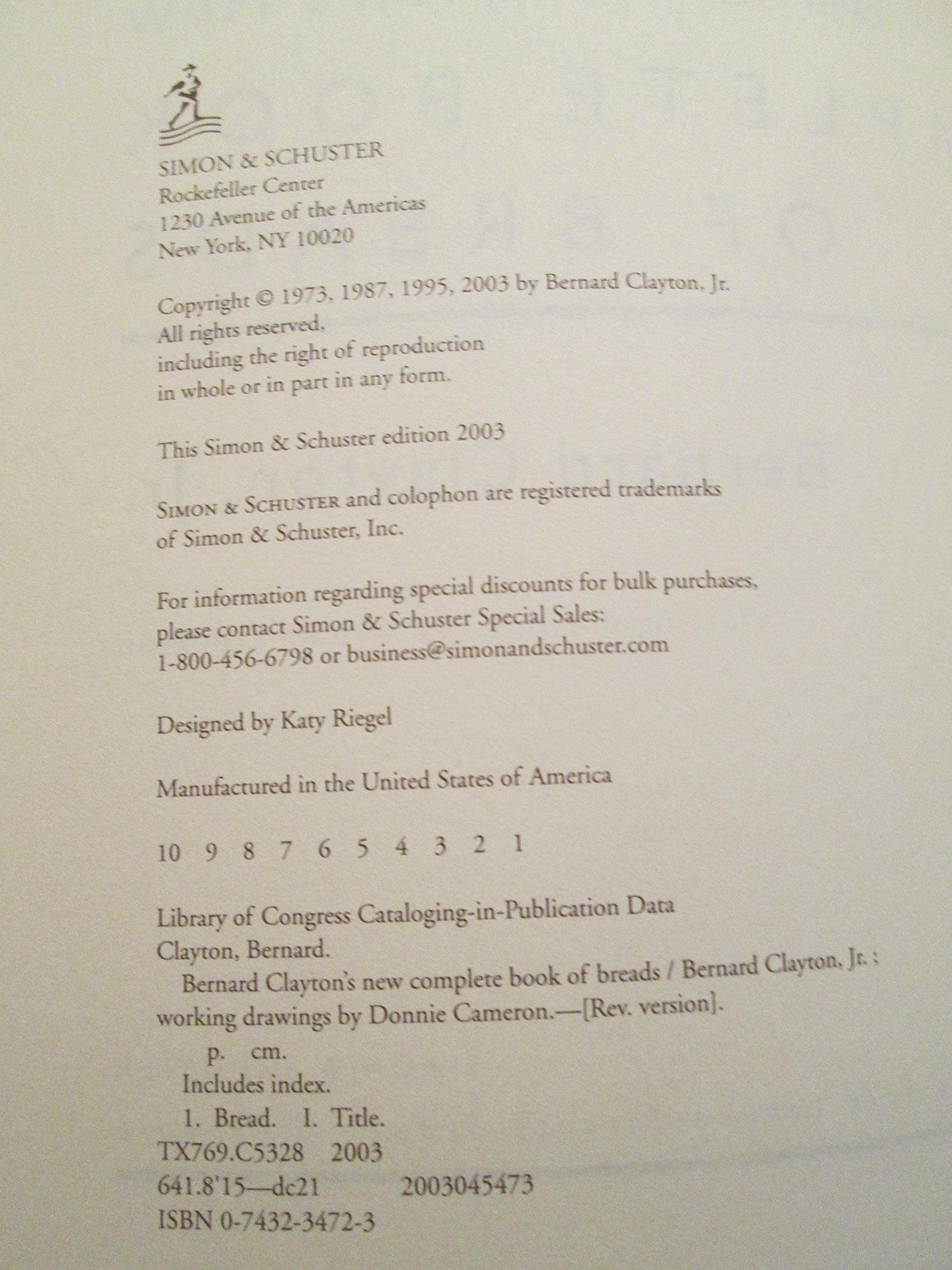 Bernard Clayton's New Complete Book of Breads, Soups and Stews,Used