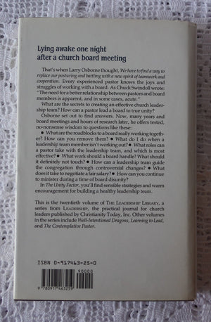 The Unity Factor: Getting Your Church Leaders Working Together,Used