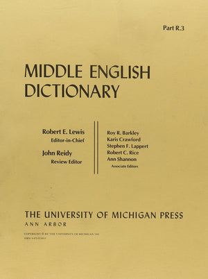 Middle English Dictionary (Volume R.3)
