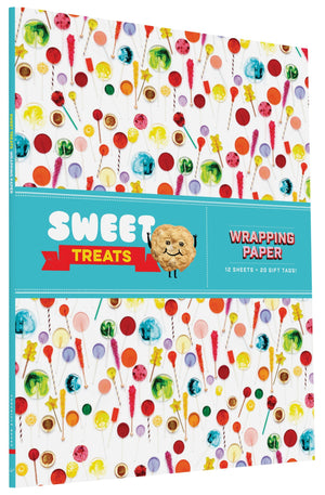 Sweet Treats Wrapping Paper: 12 Sheets + 20 Gift Tags!