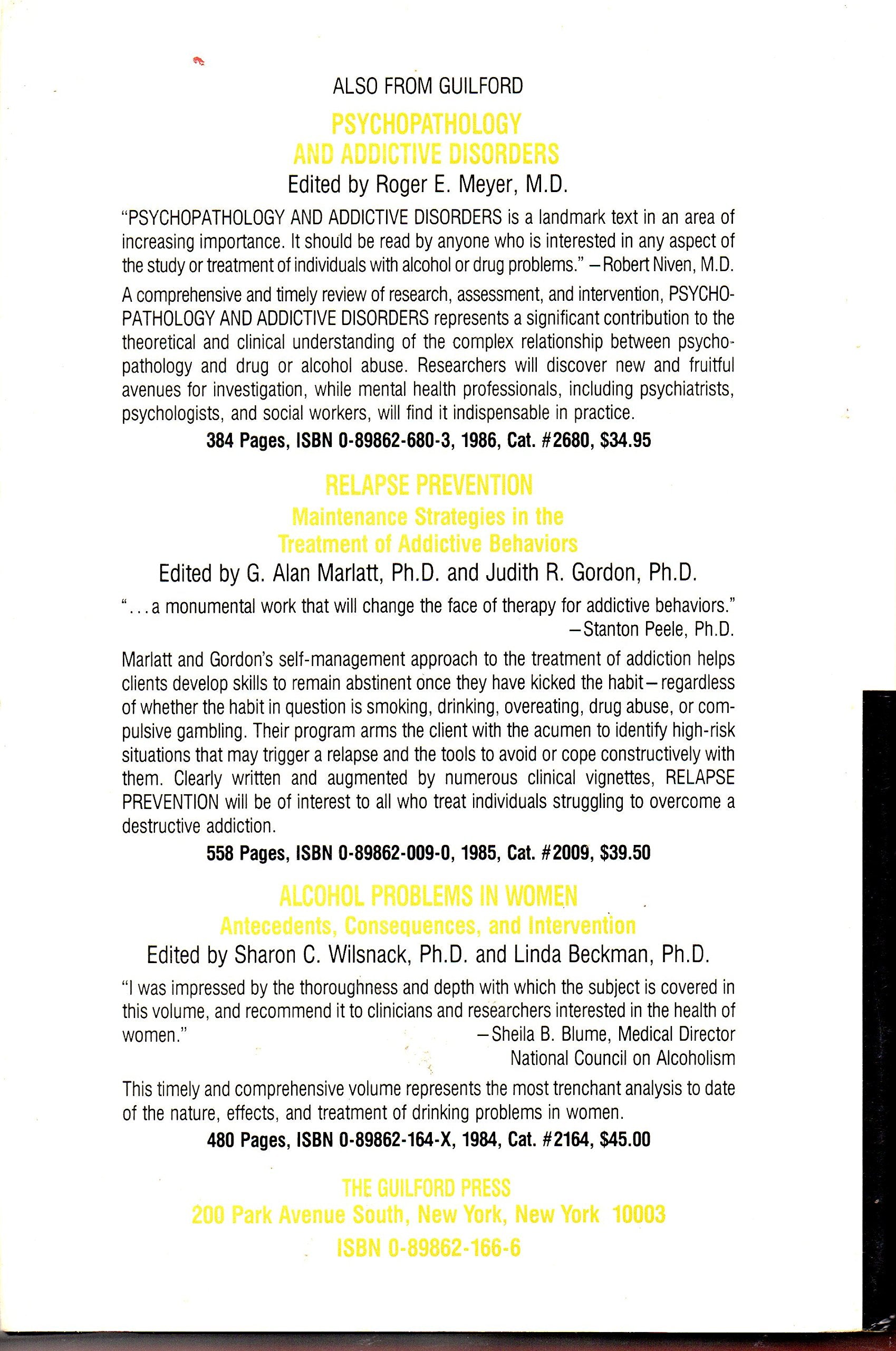 Psychological Theories of Drinking and Alcoholism,Used
