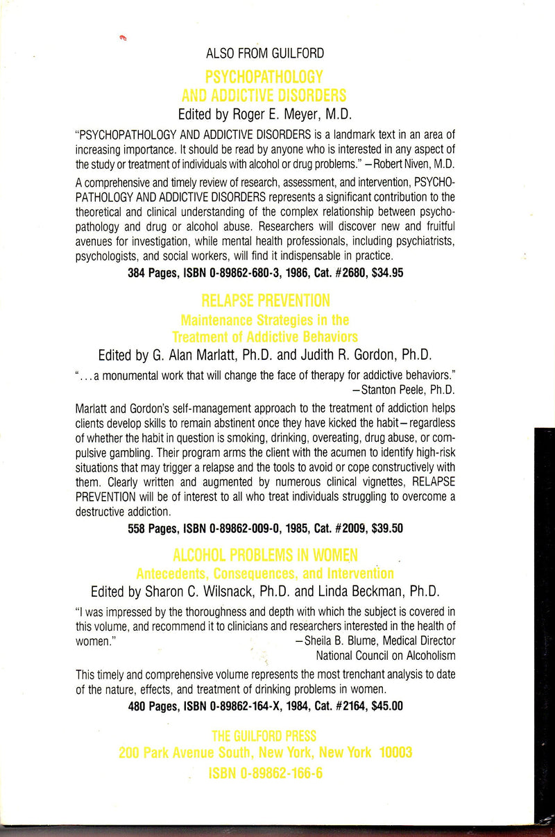 Psychological Theories of Drinking and Alcoholism,Used