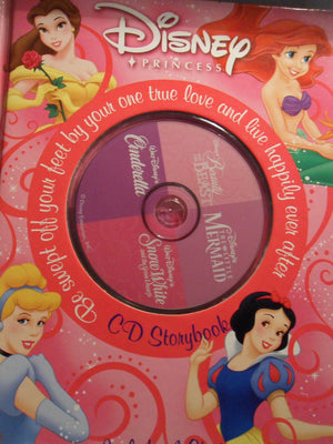 Disney Princess CD Storybook: Disney Princess CD Storybook Beauty And The Beast, The Little Mermaid, Cinderella, Snow White,Used