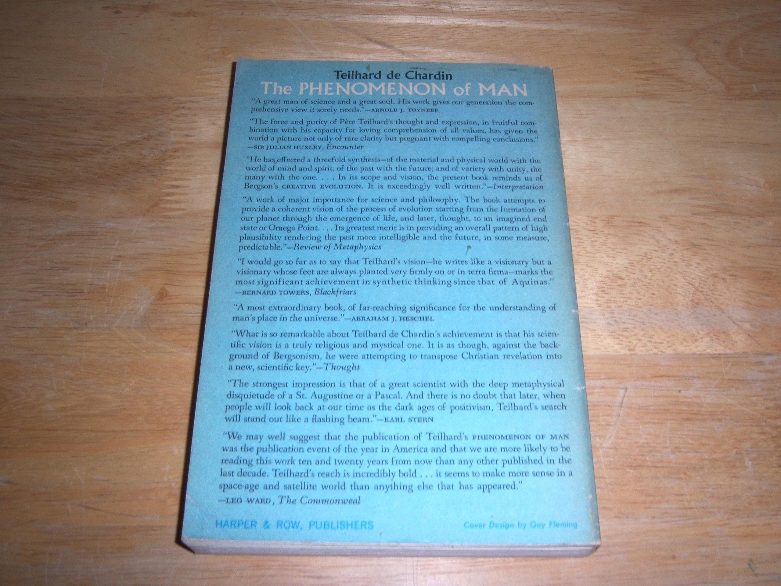 The Phenomenon of Man (Harper Torchbooks),Used
