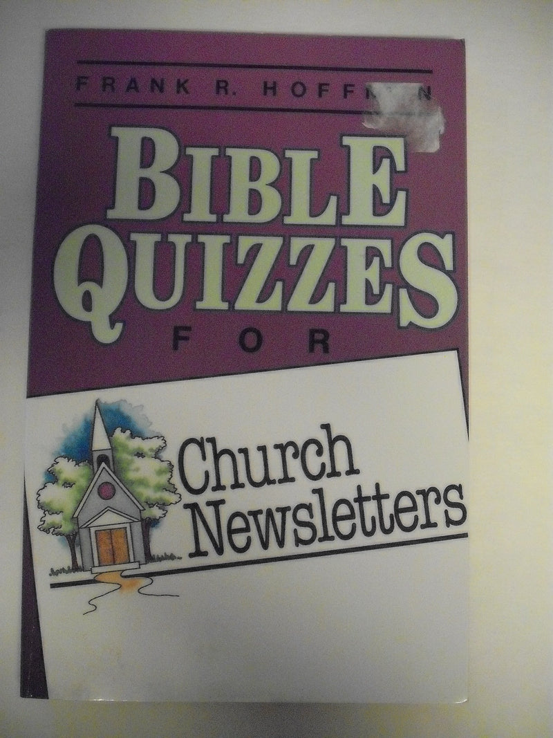 Bible Quizzes for Church Newsletters,Used
