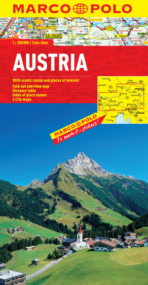 Austria Marco Polo Map (Marco Polo Maps),Used
