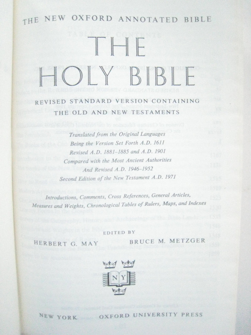 The New Oxford Annotated Bible, Revised Standard Version, Expanded Edition (Hardcover 8900),Used