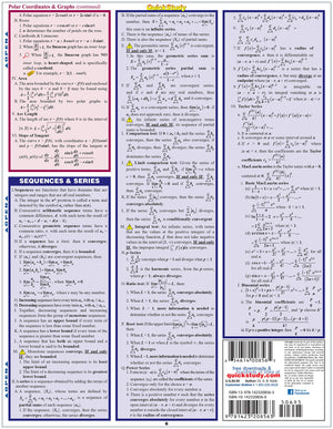 Calculus Equations & Answers QuickStudy Laminated Study Guide (QuickStudy Academic),Used
