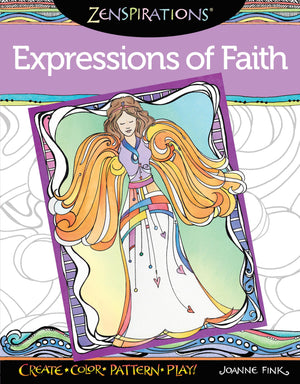 Zenspirations (R) Coloring Book Expressions of Faith: Create, Color, Pattern, Play! (Design Originals) 32 Faithful, Affirming De,Used
