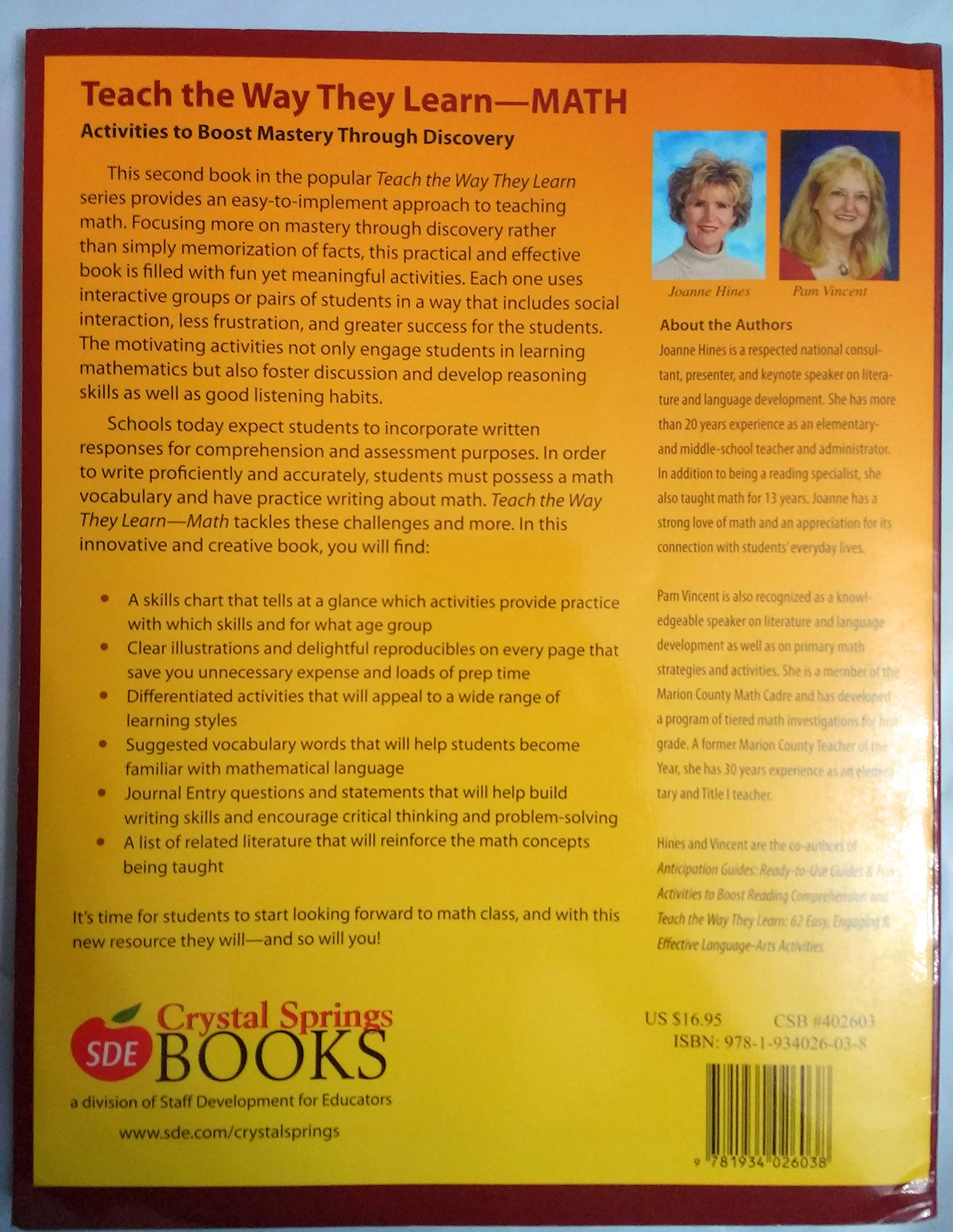 Teach the Way They LearnMath: Activities to Boost Mastery through Discovery, Grades K6,Used