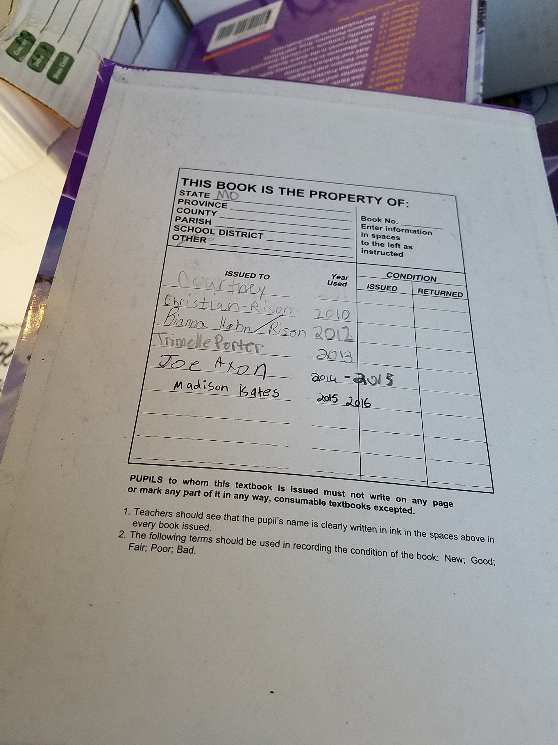 Math Connects, Grade 5, Student Edition (Elementary Math Connects),Used