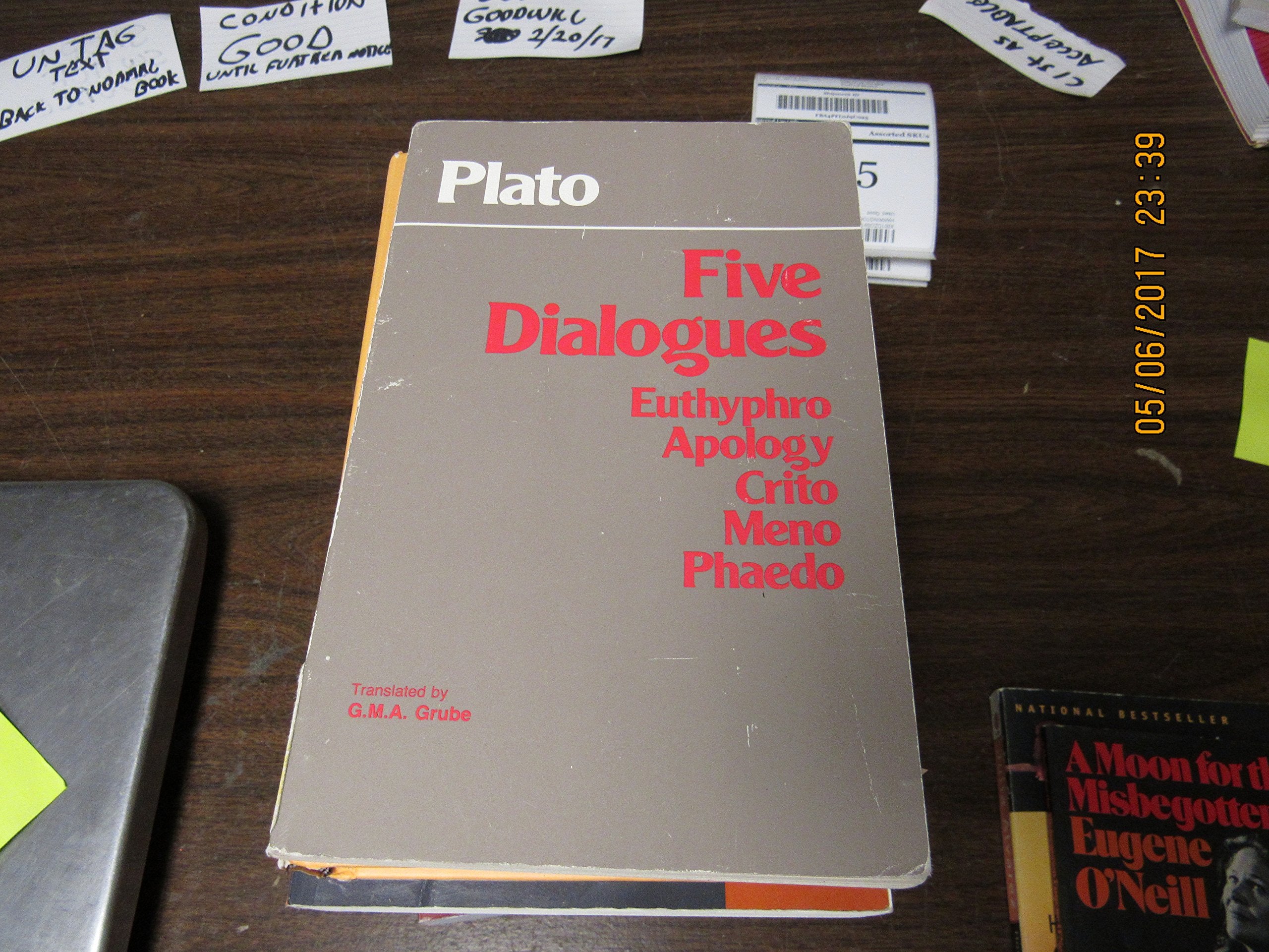 Plato : Five Dialogues,Used