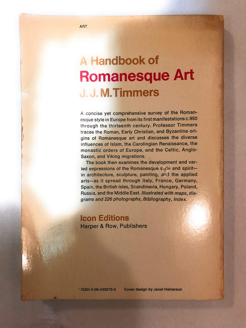 A Handbook of Romanesque Art (Icon Editions; In73),Used