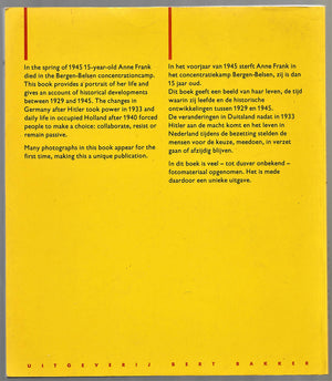 Anne Frank In The World, 19291945 / De Wereld Van Anne Frank, 19291945 (English And Dutch Edition)