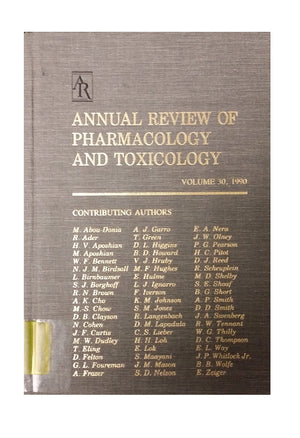 Annual Review of Pharmacology and Toxicology: 1991 (Annual Review of Pharmacology & Toxicology),Used