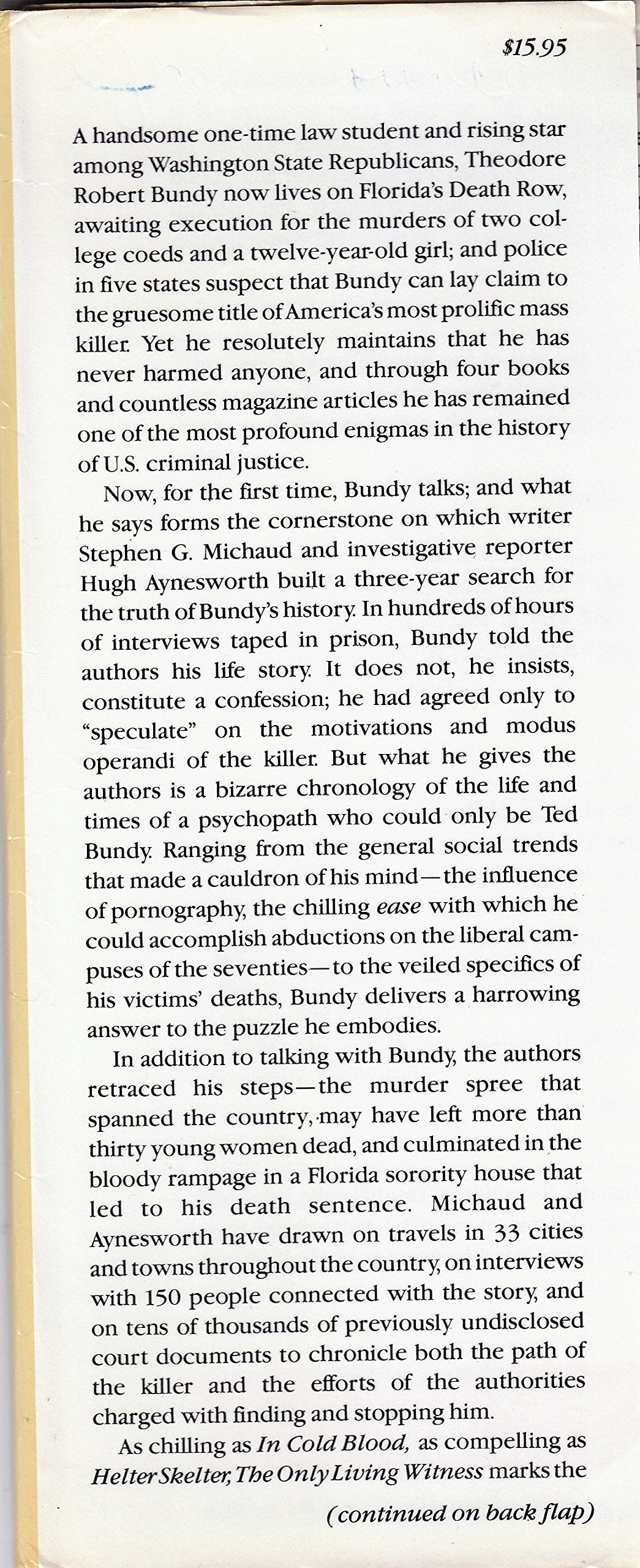 The Only Living Witness,Used